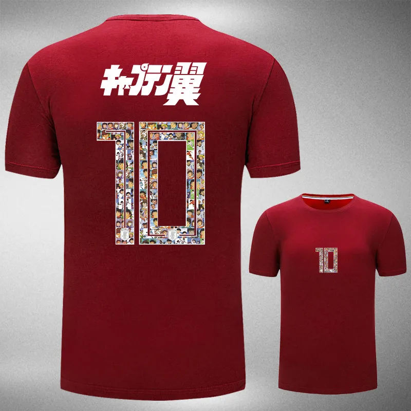 Мужская футболка с короткими рукавами Captain Tsubasa No.10 Ozora японский принт |