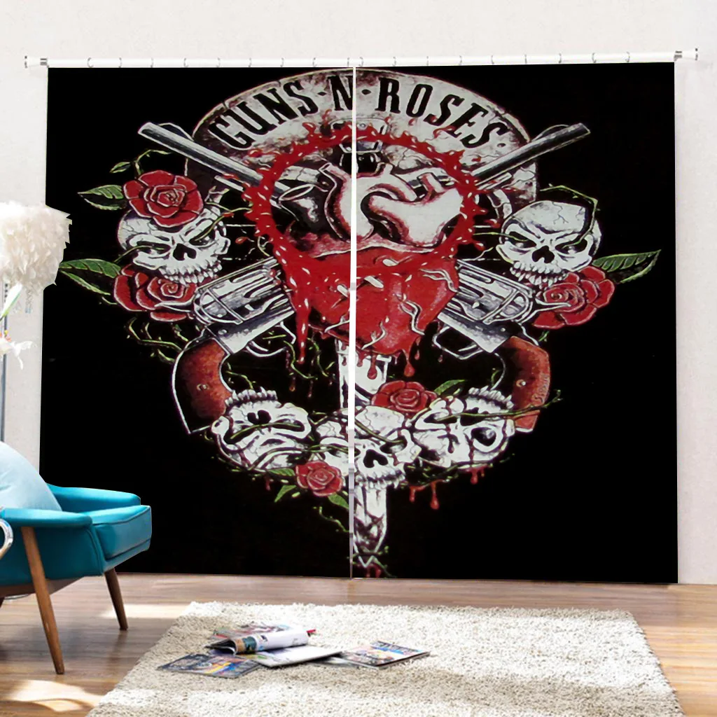 Странная занавеска с черепами затемненная s Rideaux Pour Le Salon роскошные занавески для