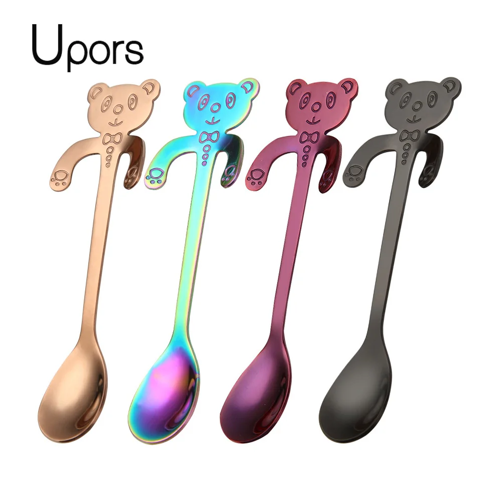 Кофейные ложки UPORS 2 шт./компл. Panda подвесная кофейная ложка из нержавеющей стали 304