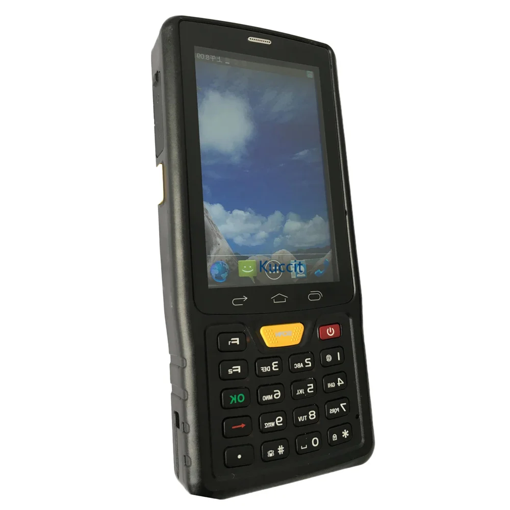

original 1D 2D Laser Barcode Scanner android PDA UHF Rfid Reader Handheld Terminal with Keyboard pistol grip 4G 8800mAH