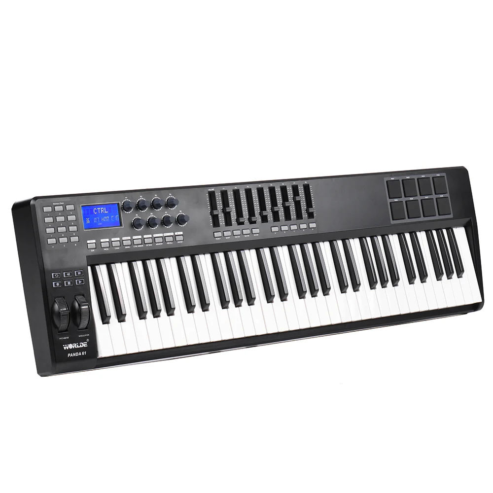 61 клавишный USB MIDI контроллер клавиатуры 8 барабанных подушек с кабелем|pad pad|pad