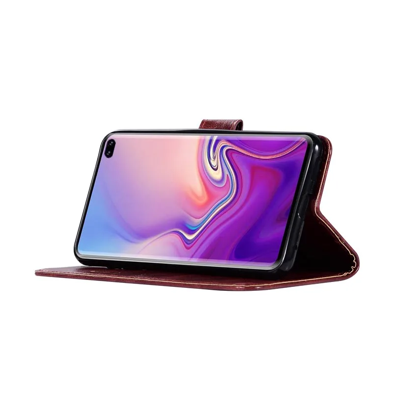 Ретро чехол для Samsung Galaxy S10 S8 S9 Plus S7 S6 Edge кожаный флип Note 9 8 5 S5 S10E Lite чехол|Бамперы| |