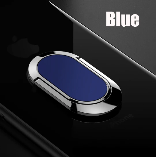 Blue Палец кольцо Мобильный телефон Смартфон Стенд держатель для iPhone 7 плюс samsung HUAWEI смартфон IPAD MP3 Автомобильный держатель Стенд - Цвет: Blue