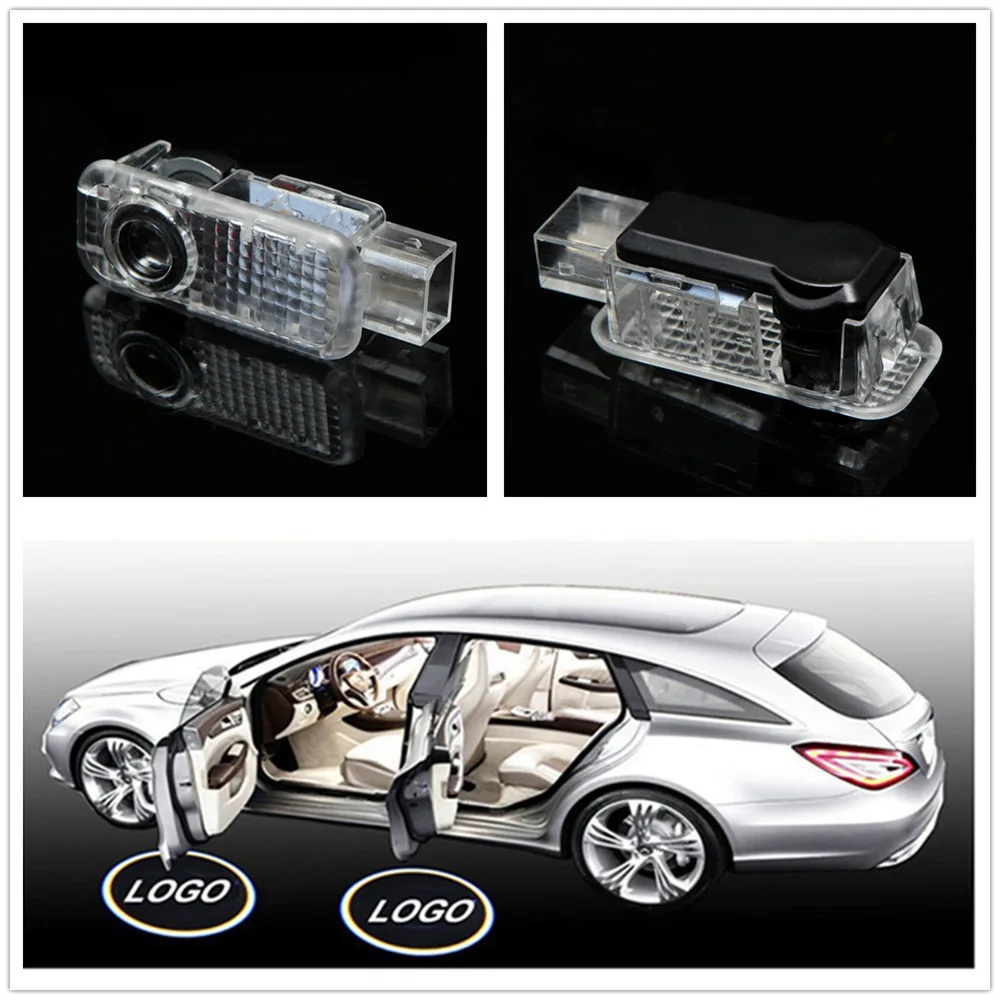 2 шт. для Porsche Cayenne 2003-2006 Светодиодные Автомобильные дверные фонари с логотипом проектор 3D Добро пожаловать Призрак Тень лазерный светильник лампа