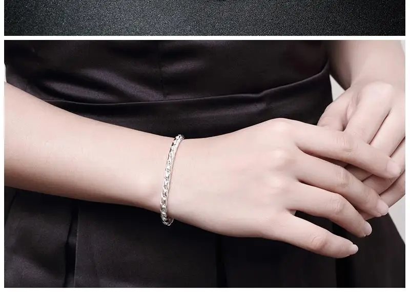 Twist pequenos маленькая веревка pulseiras brasalete cadenas цепи серебряного цвета schmuck Ираку Болгарию онлайн Shop Dahu Rico браслеты