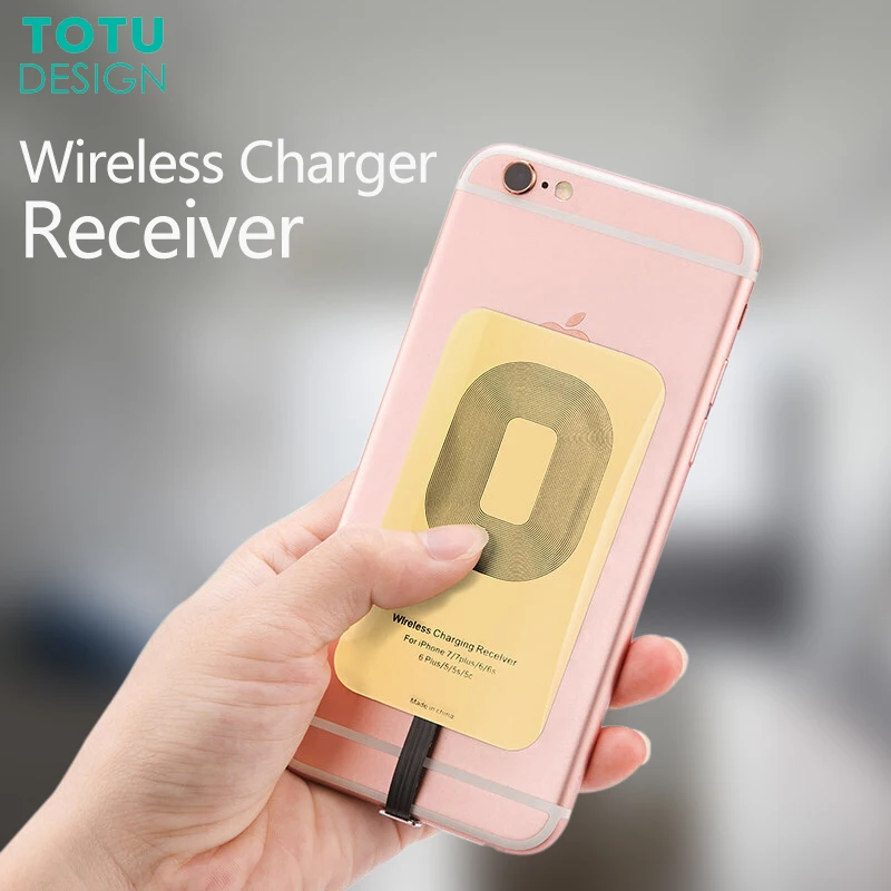 TOTU Qi беспроводной приемник зарядного устройства для iPhone 5S 7 6 Plus Беспроводная