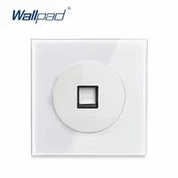 wallpad l6 single telephone tel jack socket wiring outlet accessory white glass panel