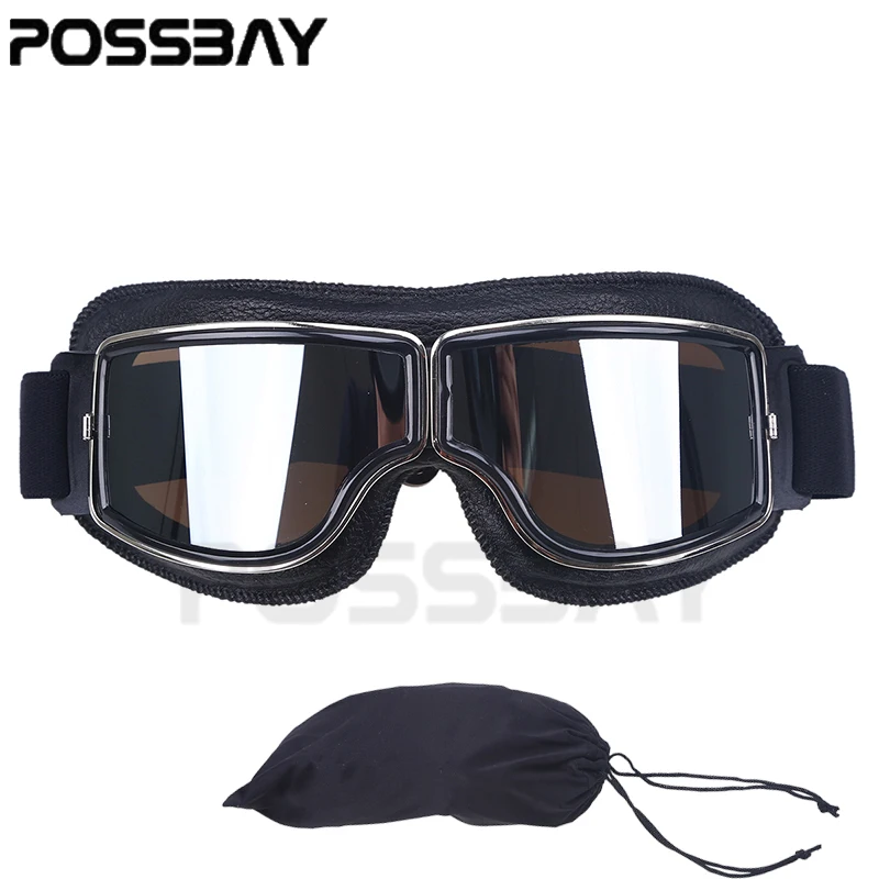 Мотоциклетные очки POSSBAY очки-авиаторы для прогулок мотоциклетные кожаный