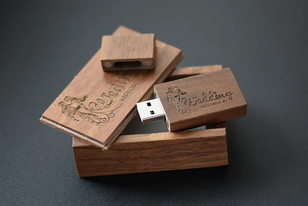 SHANDIAN Пользовательский логотип деревянный usb+ коробка флэш-накопитель карта памяти 4 ГБ 8 ГБ 16 ГБ 32 ГБ 64 ГБ Флешка логотип для фотографии свадьбы