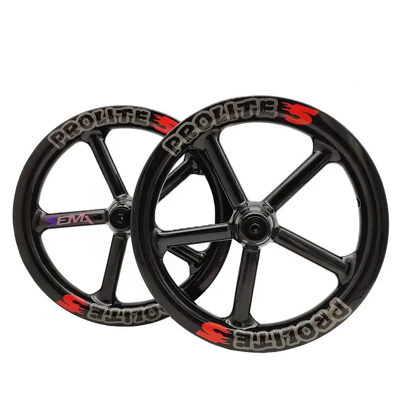 Черный SEMA-5X T700 12 дюймов 203 five-spoke углеродное колесо для детей балансировочный велосипед/мешалки/нажимной велосипед с 6802 подшипником лучшее качество - Цвет: Черный