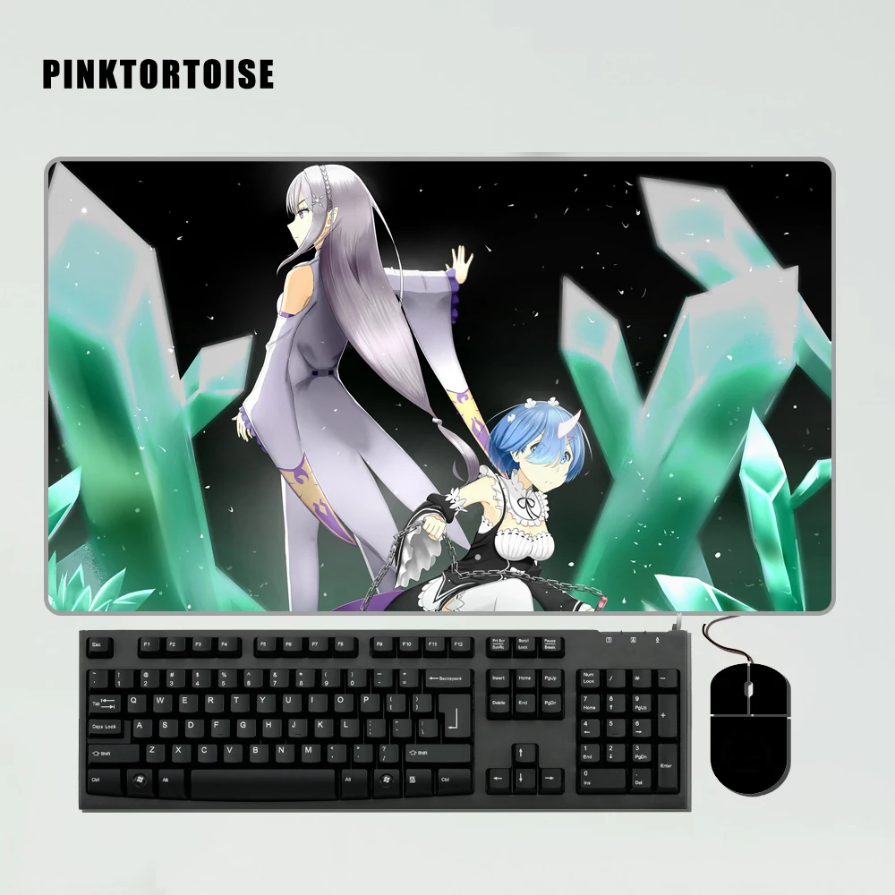 Большой коврик для мыши в стиле аниме Эмилия и рем|Коврики мышей| |
