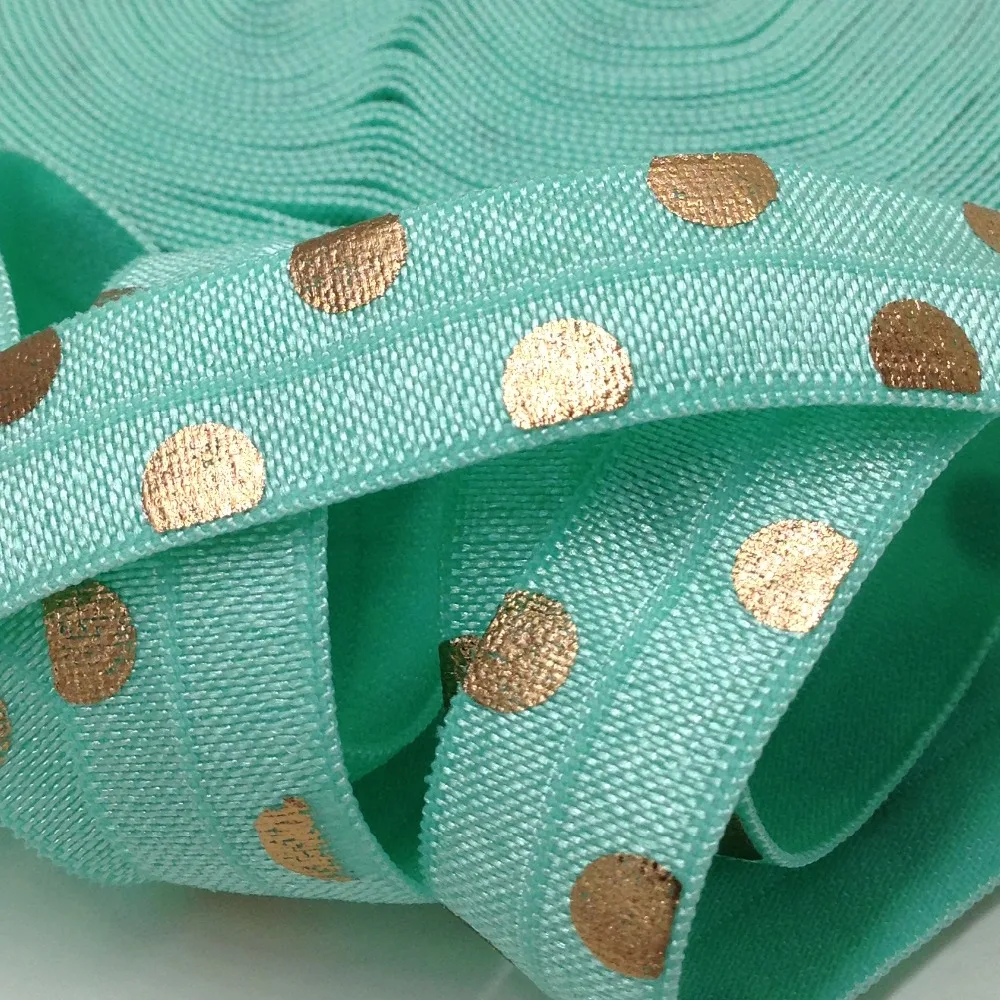 10 метров 15 ММ золотого и розового золота сусального с узором в горошек принтом на