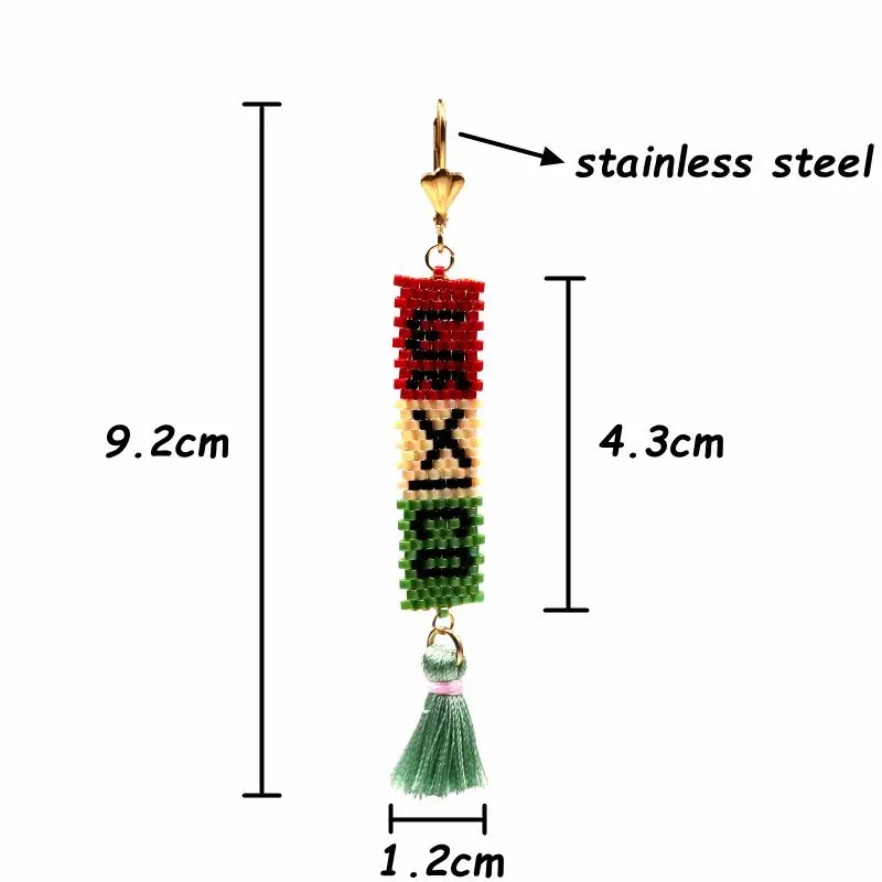 Женские серьги подвески в стиле бохо сережки ручной работы с золотыми длинными