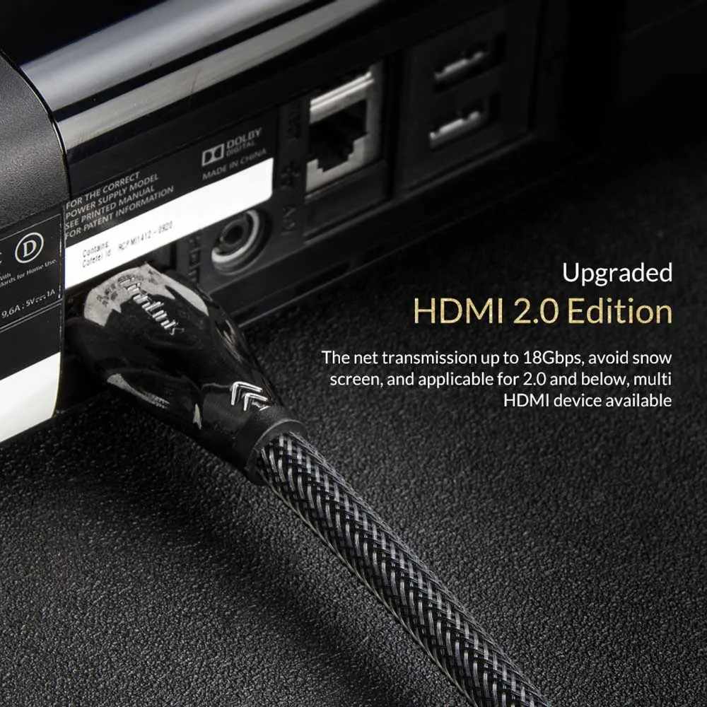Unnlink Long HD mi Cable HD mi 2,0 4 k@ 60 Гц 3 м 5 м 10 м 15 м HDCP 2,2 HDR для проектора Разветвитель переключатель PS4 светодиодный tv mi box s компьютер