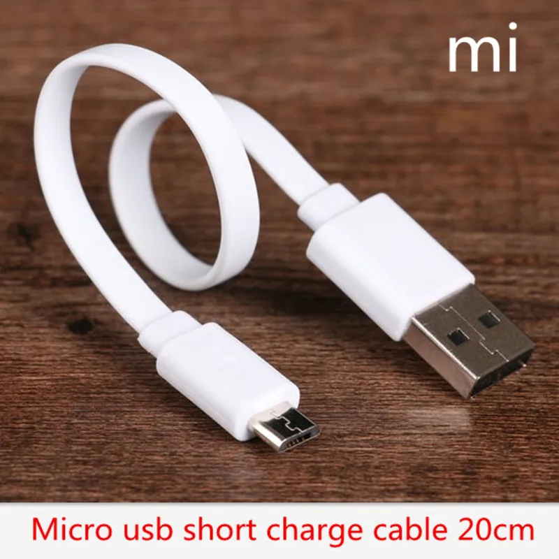 Кабель внешнего аккумулятора xiaomi 20 см micro usb кабель короткий 2 А высокоскоростной