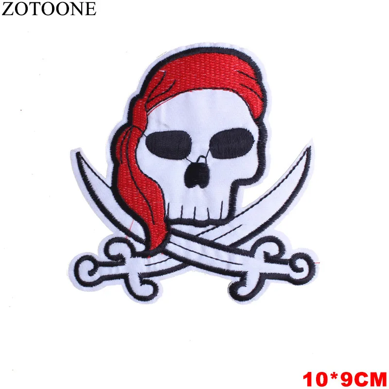 Пиратские нашивки ZOTOONE крутые наклейки с черепом сделай сам термоаппликация для