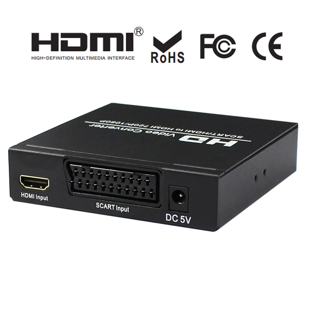 Преобразователь HDMI в SCART цифровой преобразователь видео высокой четкости Full HD 1080P