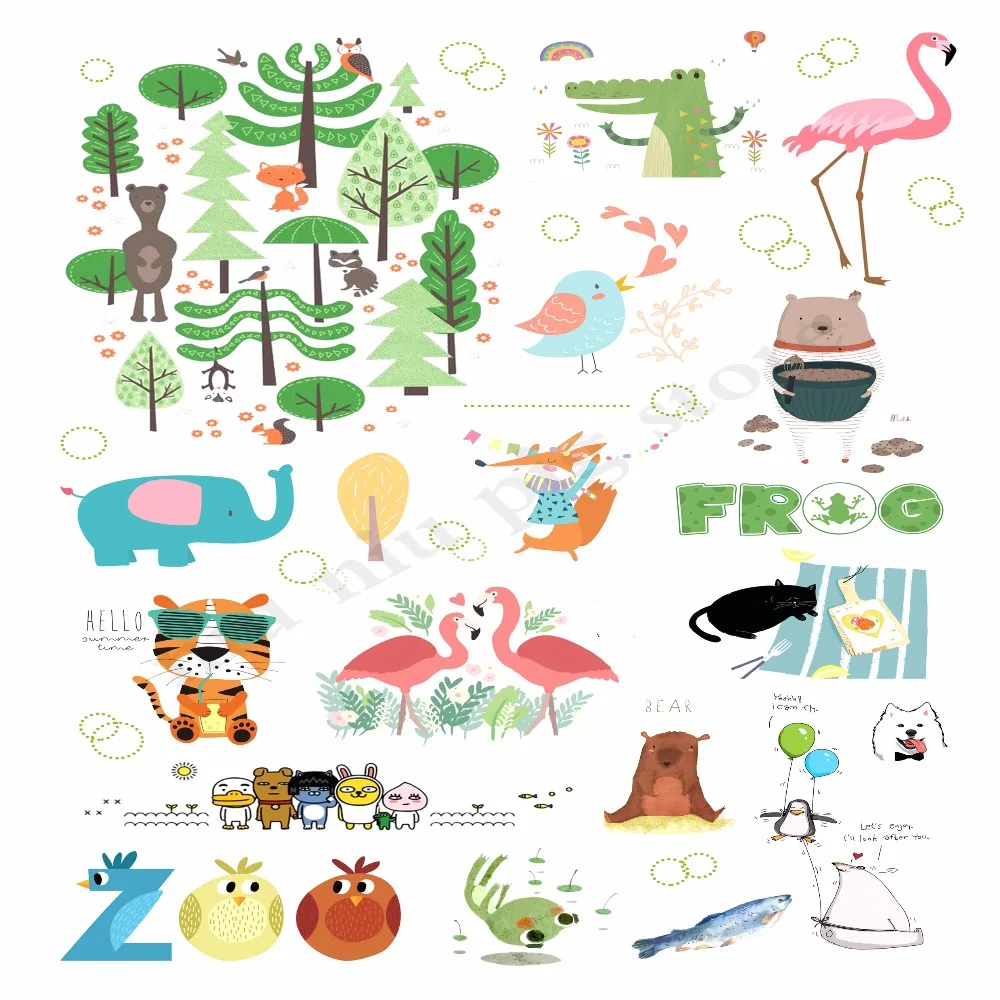 А5 милые животные Мультяшные наклейки не вырезают украшают самодельный дневник