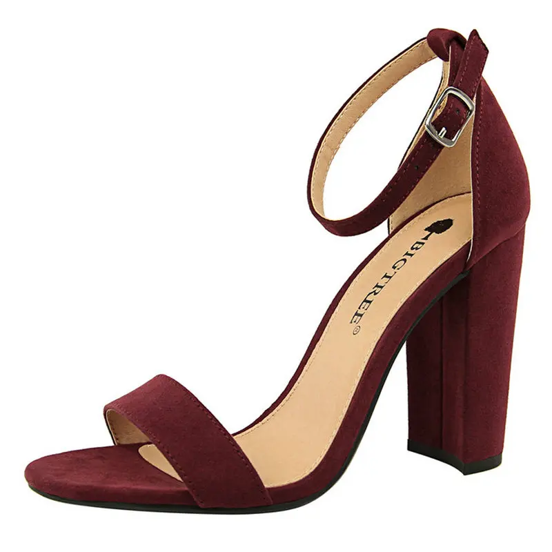 Size34 40 женские босоножки на толстом каблуке 9 5 см модная женская обувь с ремешком