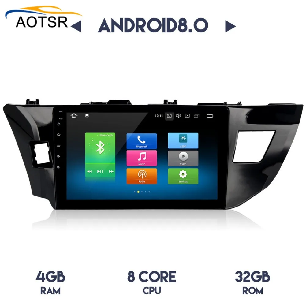 10," Android 8,0 Автомобильный gps радио плеер головное устройство для Toyota Corolla с восьмиядерным процессором 4 Гб+ 32 ГБ автостерео мультимедиа