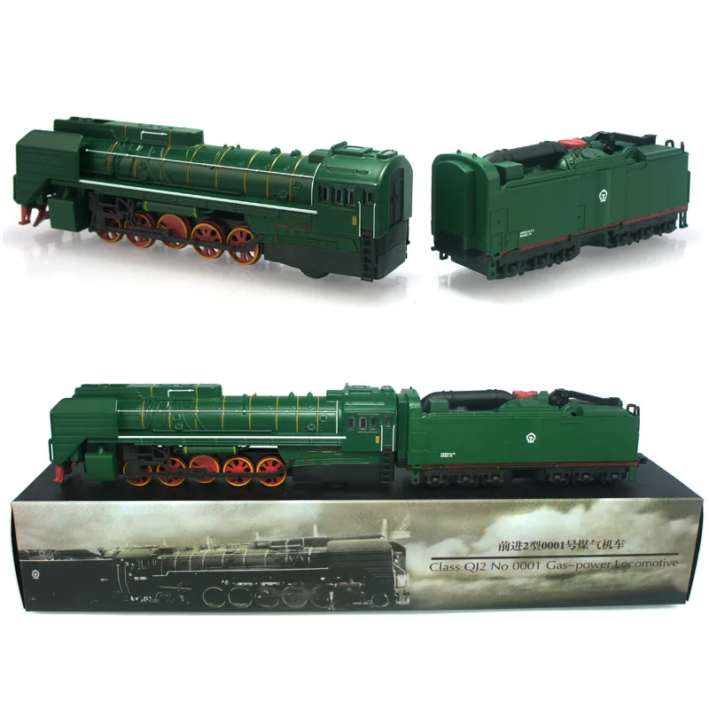 Винтажная модель парового локомотива shenghui со звуком и светом 1: 87 бесплатная