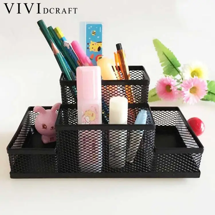 Vividcraft офисный канцелярский Органайзер, металлический косметический карандаш/держатель для ручек, контейнер, офисные принадлежности, настольные аксессуары, подставка для ручек