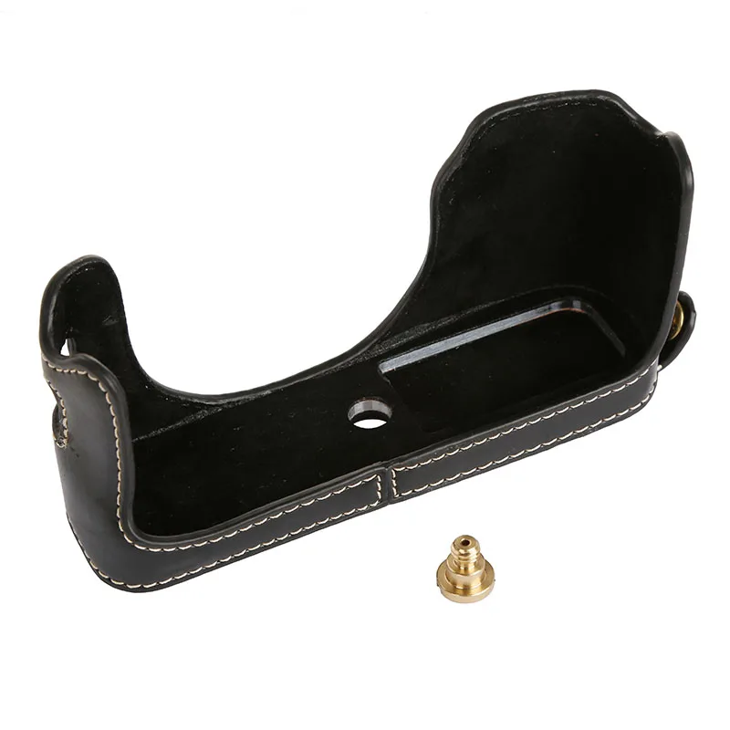 Ретро камера видео сумка тело Половина PU чехол 1/4 винт Крепление подходит для