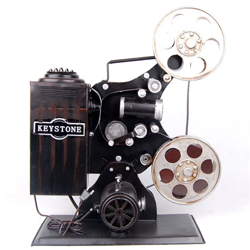 

Retro Classic Movie Projector Bioscope Art Sculpture Statue Metal Art&Craft Home Interior Design L3273