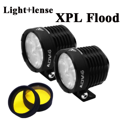 XPL Flood Золотой Подиум ADV4 мотоцикл фары 32 Вт 3600LM 6000K XPL V5 светодиодный чип мотоцикл прожектор - Цвет: XPL Flood
