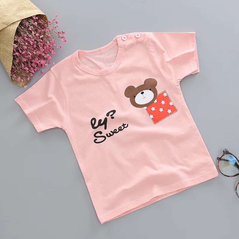 Roupa infantil masculino Крутое летнее пальто новая футболка с короткими рукавами милая