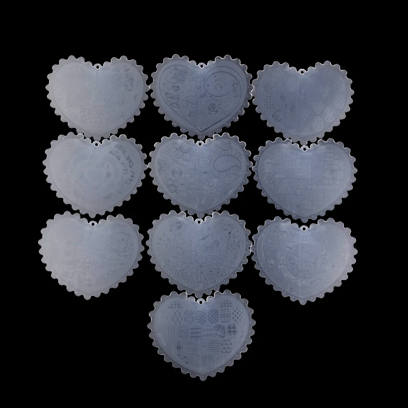 10 шт. трафареты для УФ-гель-лака ногтей | Красота и здоровье