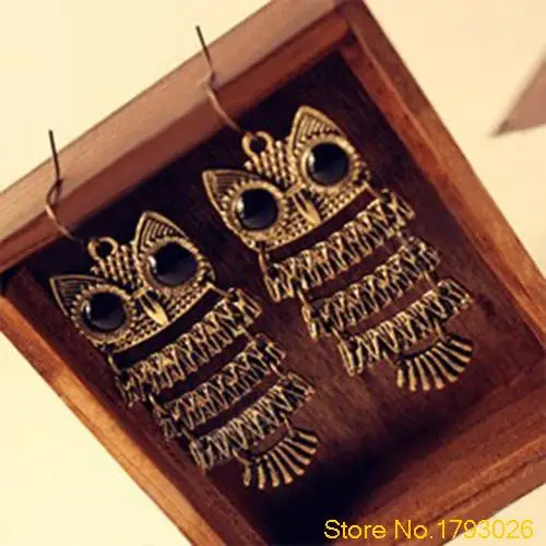 Год Сбора Винограда способа Ретро Смарт Сова Подвеска Серьги Милые