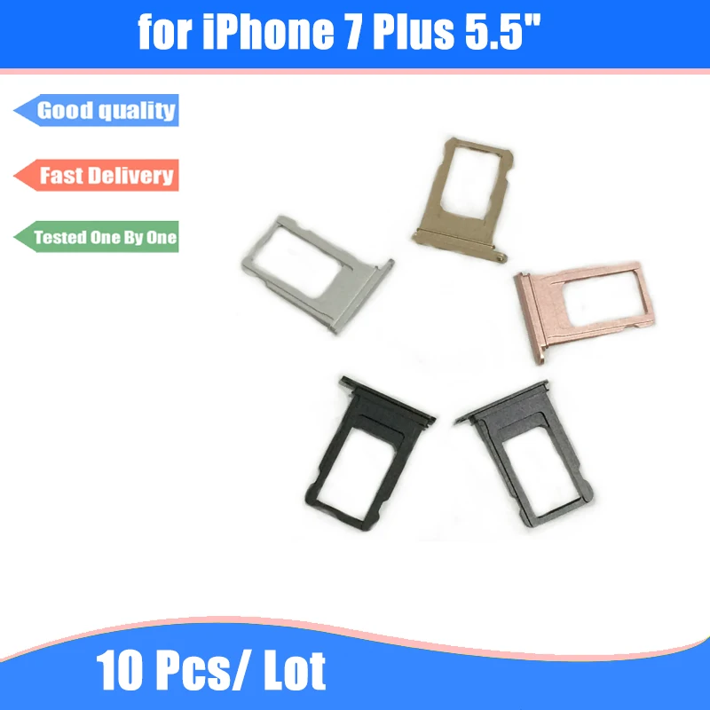 10 шт./лот оригинальный новый держатель гнезда для sim карты Nano iPhone 7 Plus 5 &quot Запасные