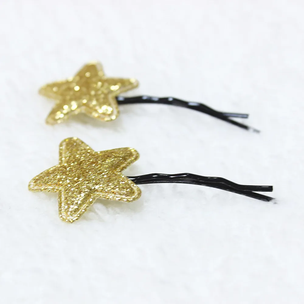 Заколки для волос девочек 2 шт. заколки вечерние Блестки принцесса звезда кожаная