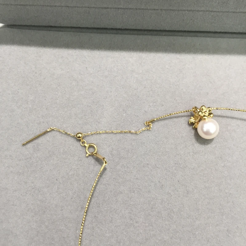 18K Gold Necklace Simple Style Adjustable Size It can match with any pendant or lucky beads Fine Jewelry torques | Украшения и