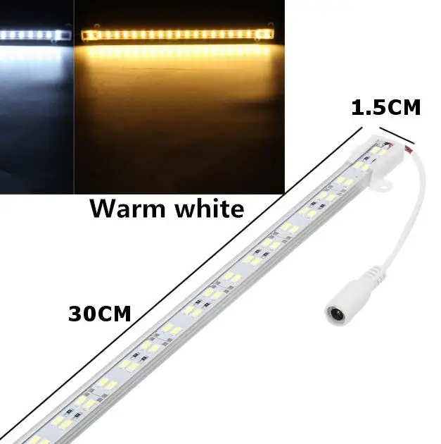30/50 см двухрядные полосы света 5630 SMD светодиодные Алюминиевые жесткие u образной