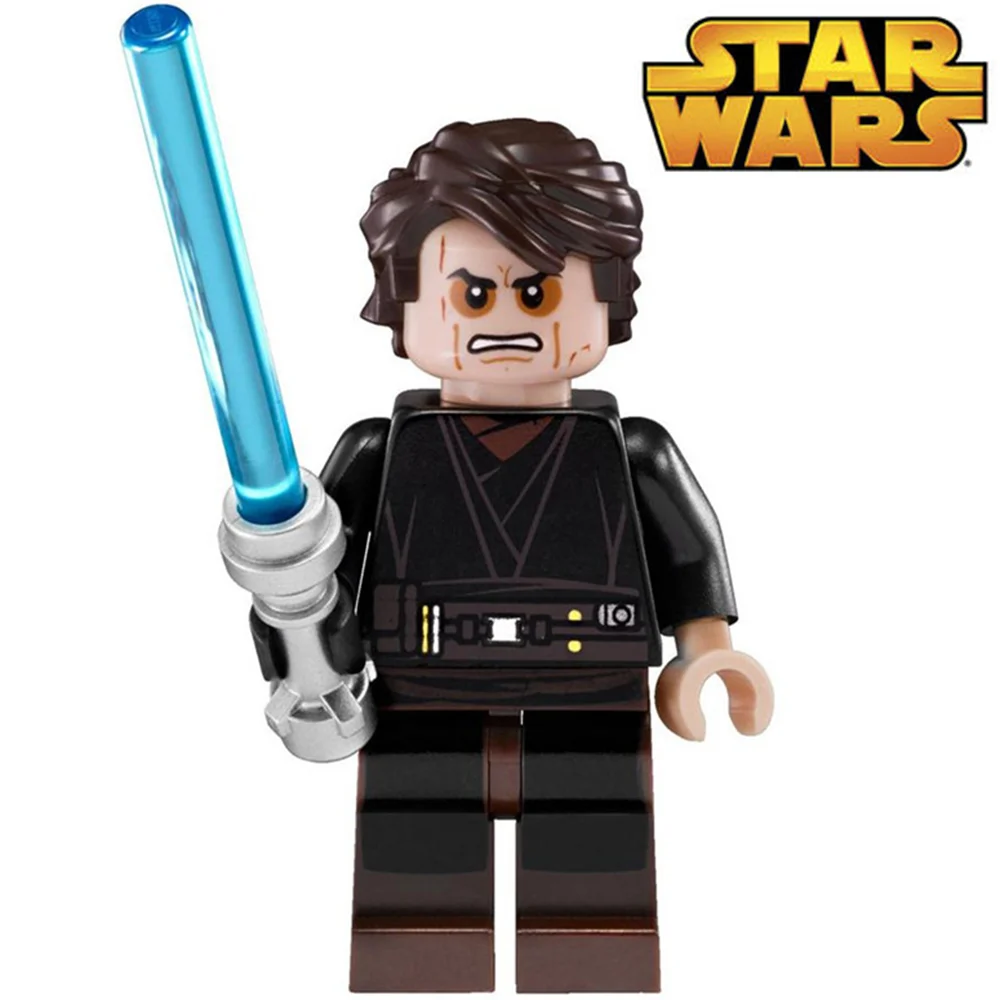 Singlesale Звездные войны Энакин Skywalker Дарт Вейдер со световым Saber ROGUE ONE minifig сборные