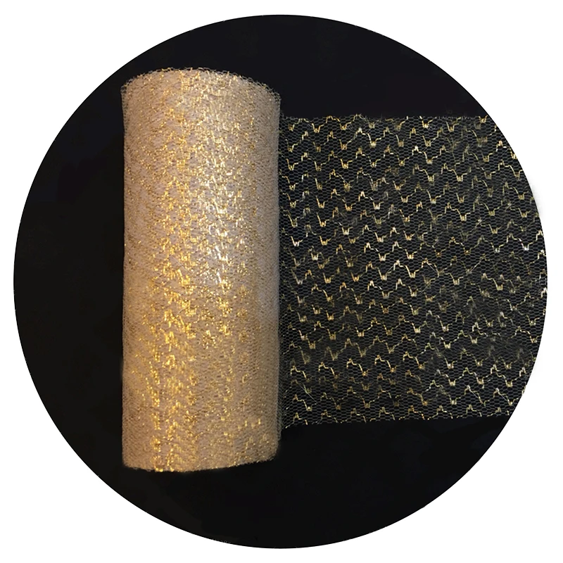 Золотой серебряный фиол тюль рулон пачка стол декорация сделай сам цветок