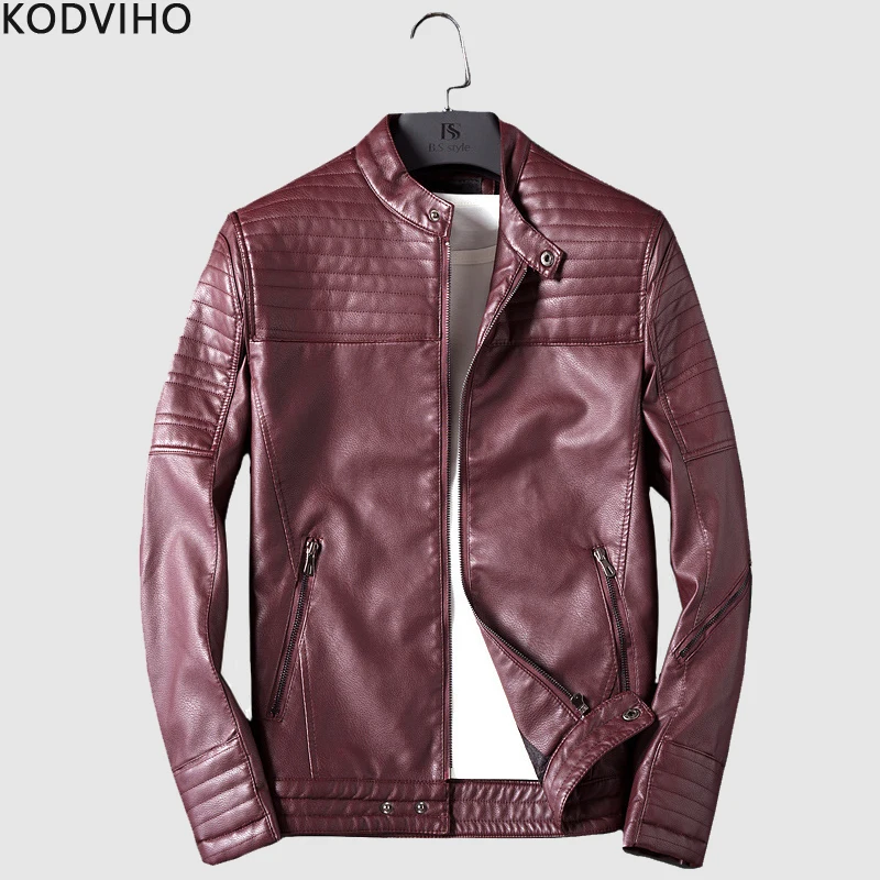 Флисовые куртки для мужчин s Slim Fit корейский стиль кожаная куртка мужская