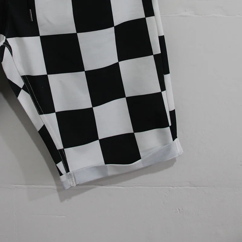 

Summer Brand Casual Shorts For Men Beach Board Black White Stripes Trunks Hip Hop Streetwears Bottom Pants Fashion Qiuck-Dry