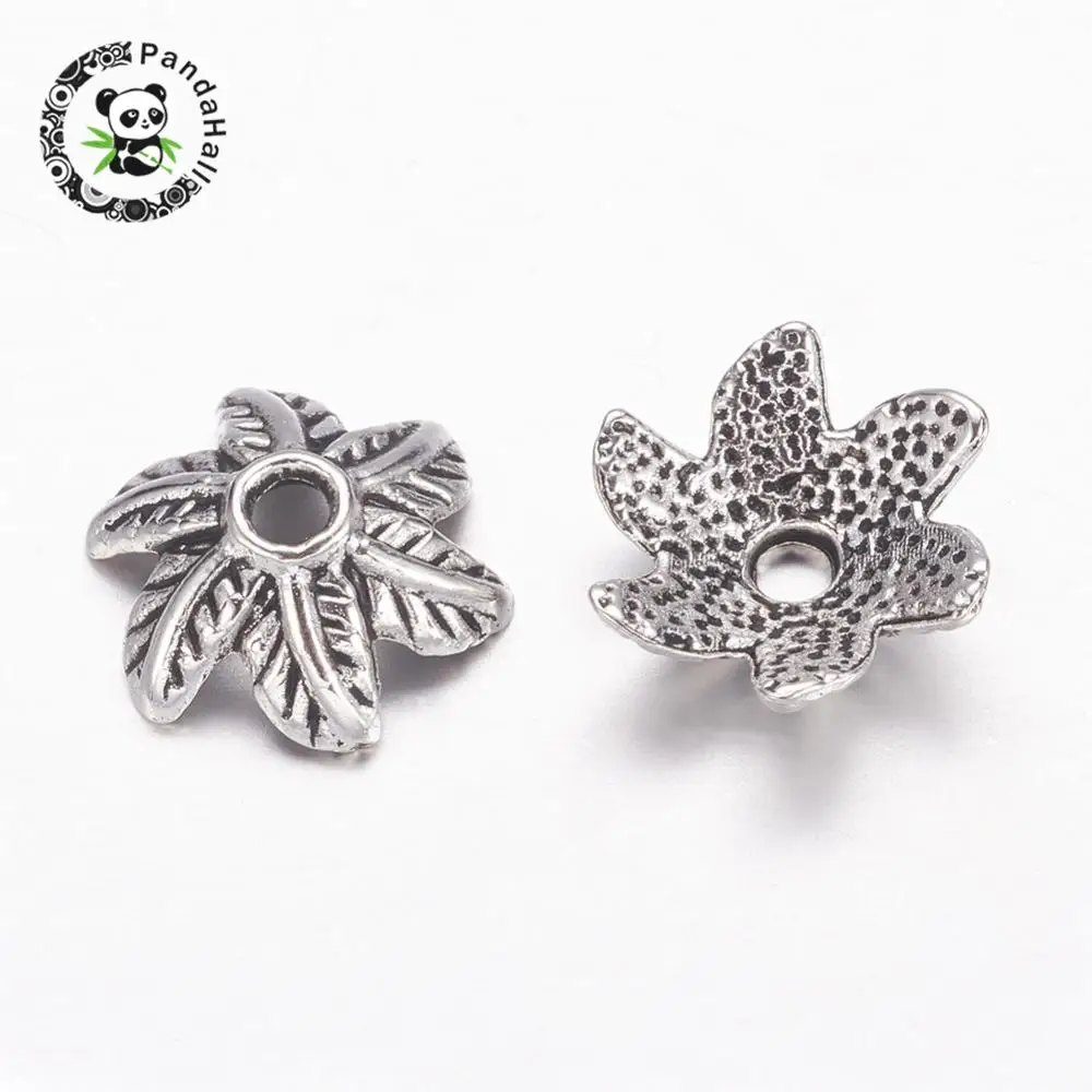 

Tibetan Silver Bead Caps, Lead Free & Cadmium Free, Flower, Antique Silver Color, about 11mm long, 10mm wide, 5mm thick