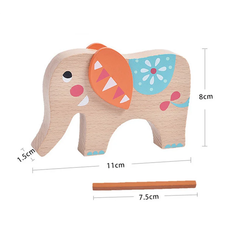 ZTBaby деревянные образовательные игрушка животного балансировочный блок Слон/Camel