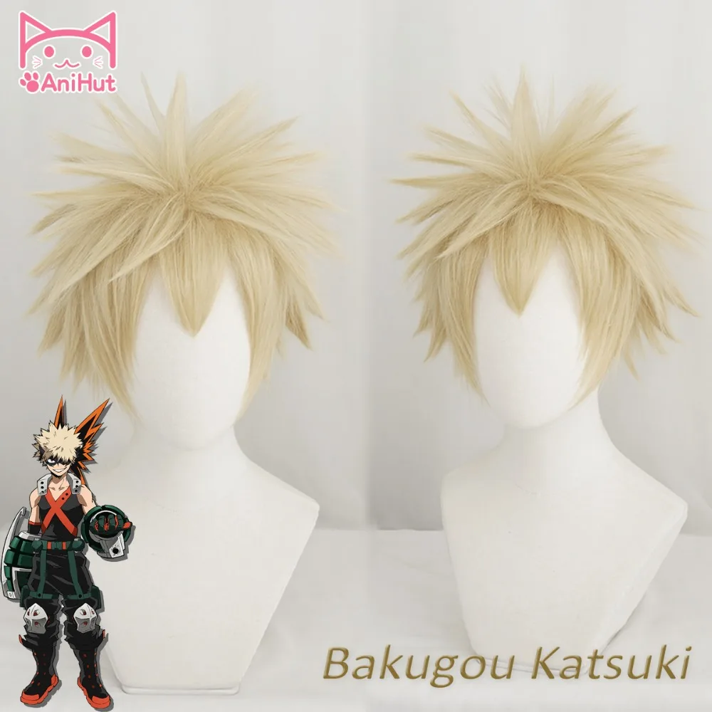 【AniHut】Anime мой герой Академии Bakugo костюм кацуки для косплея парик Boku без Косплей