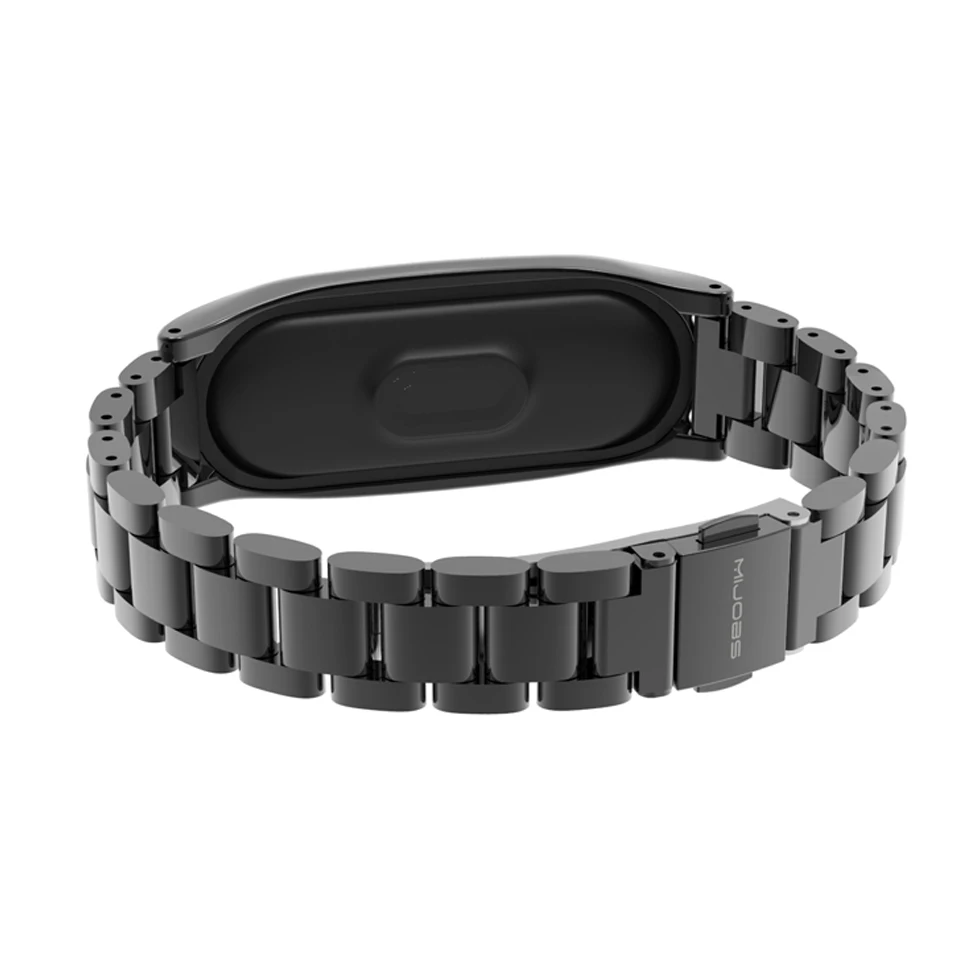 Металлический браслет Mijobs для Mi Band 5 6 ремешок Xiaomi 3 4 смарт часов из нержавеющей