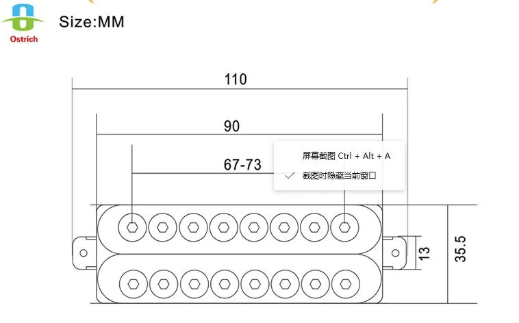 Двусторонний Пикап для электрогитары 8-струнный Зонт с Двойной спиралью гитары