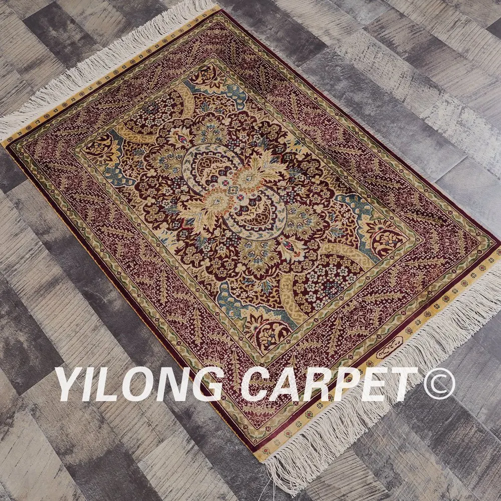 Yilong 2 'x 3' красный цвет классический Турецкий Дизайн Ручной Работы античные