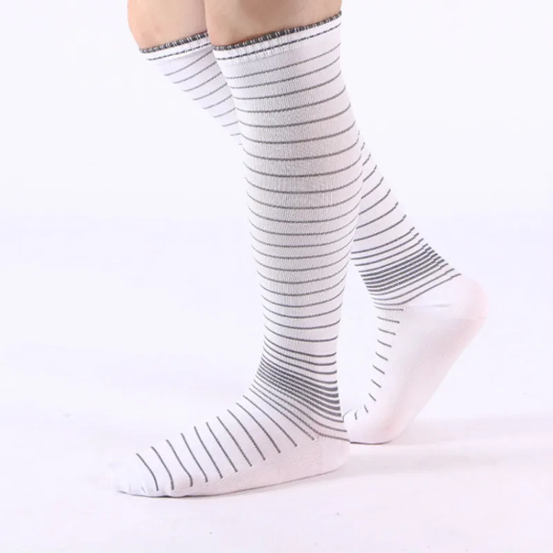 Men's Compression Socks Wide Calf Stripe Sock Fast Dry AA10034 | Мужская одежда