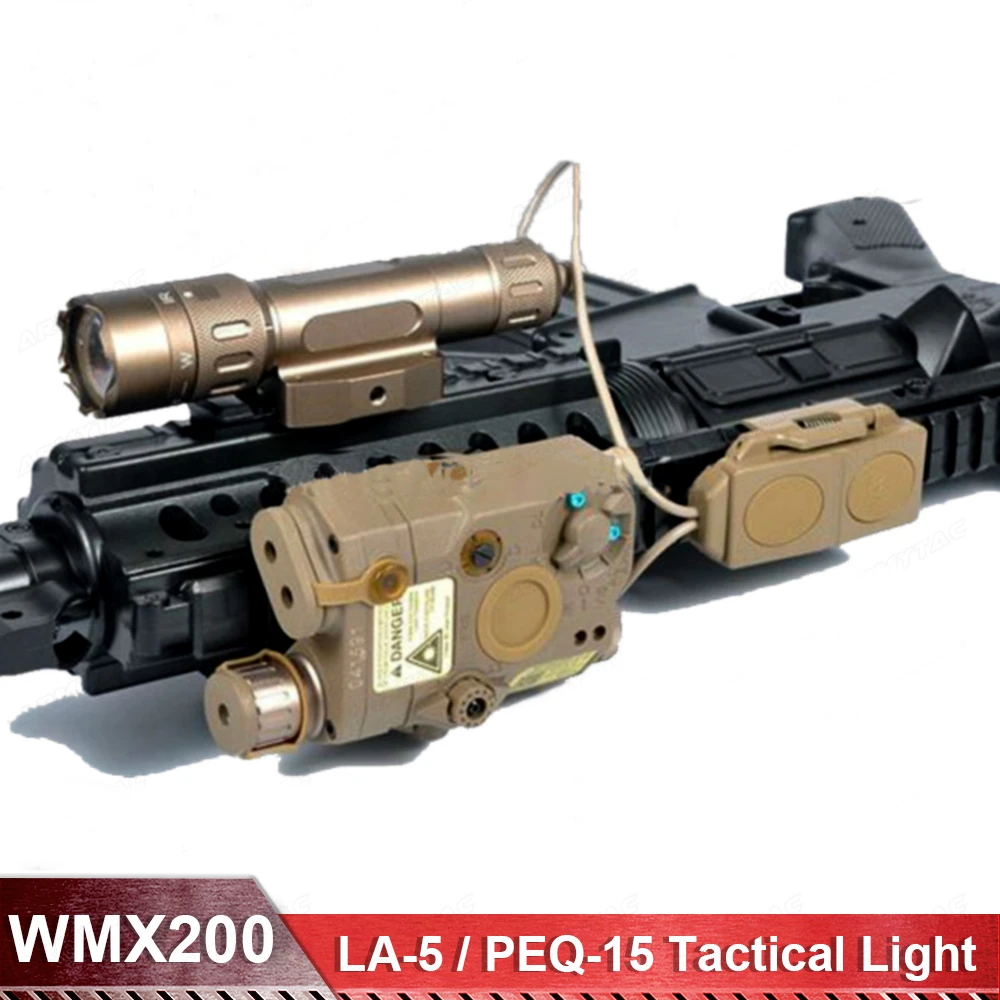 Airsoft тактический PEQ зеленый лазер LA 5C блок II IR WMX200 Softair тактическое оружие Свет с