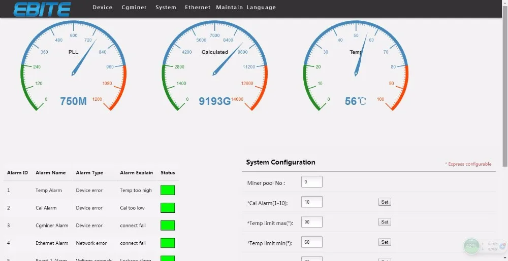 Биткоин Майнер KUANGCHENG Ebit E9 Plus 9T б/у 14 нм Asic Btc лучше чем Antminer S7 эквивалентный S9|antminer