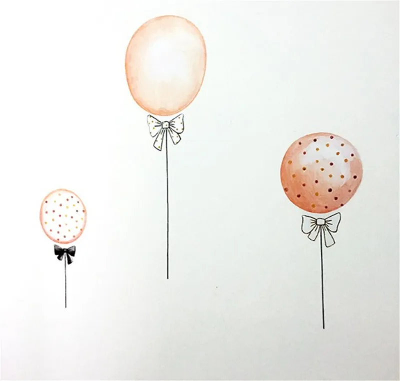 Balloon Скандинавский стиль розовая Наклейка на стену для детской комнаты розовый шар в виде фламинго Наклейка на стену s украшение для детской комнаты ПВХ - Цвет: Balloon